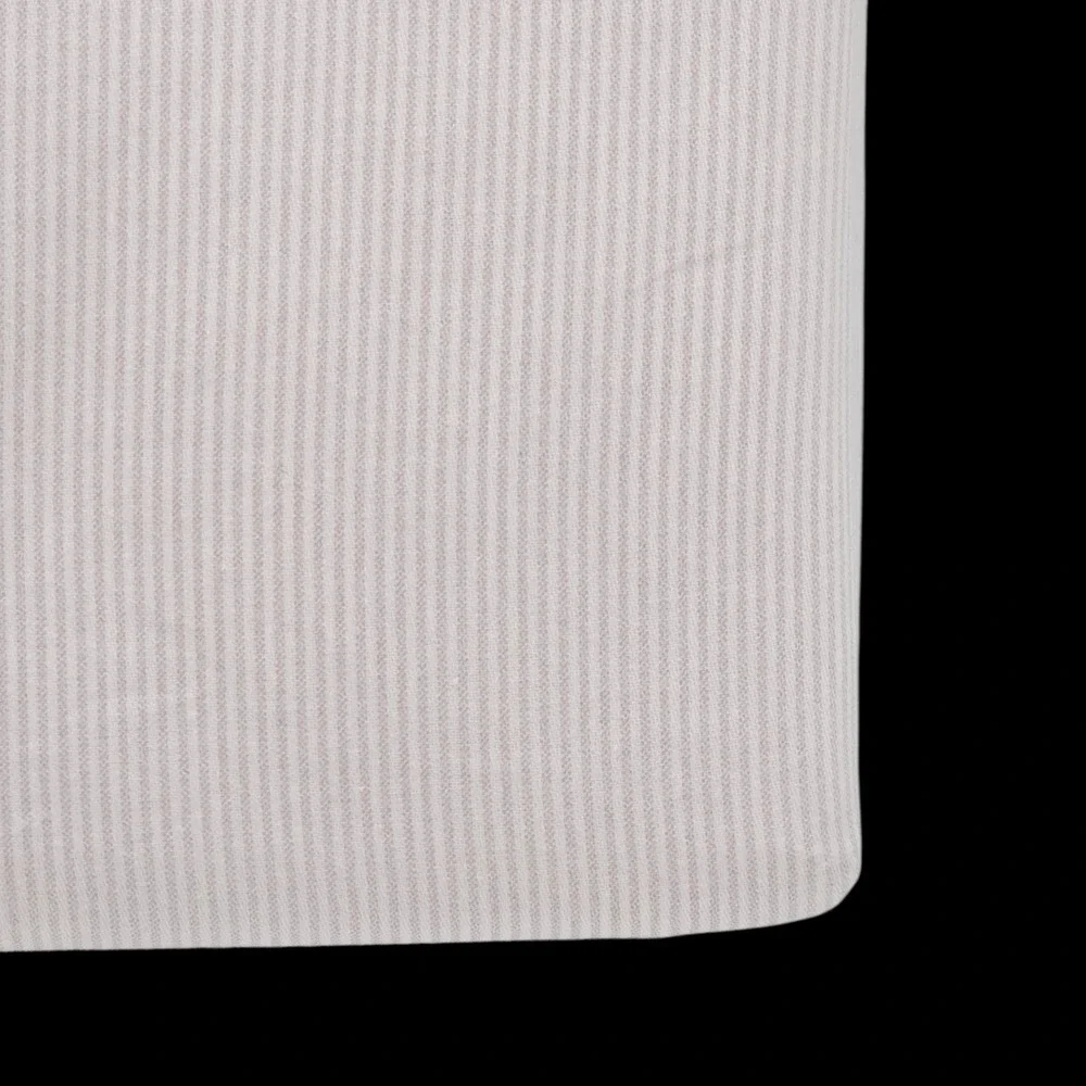 Brooks Brothers Striped Cotton Queen Sheet Set of 4pc White‎ Taupe